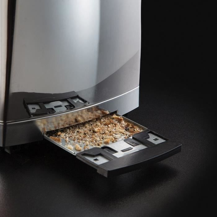 Grille-pain 2 Fentes Extra Larges Russell Hobbs Luna - Cuivre/inox, 1550W, 6 Niveaux Brunissage, Décongélation