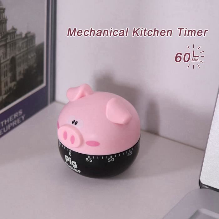 Minuterie Mécanique Cuisine Panda Noir - Minuterie 60 Minutes Amusante