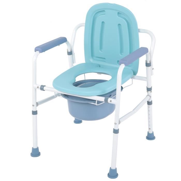 Chaise d'aisance à hauteur réglable Chaise de siège de toilette en