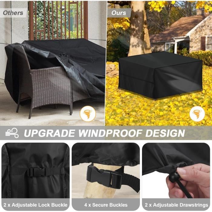 Housse Salon De Jardin Exterieur 160x100x90cm/LxWxH