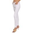 Jean femme slim fit blanc - Taille haute - Coton - Elasthane - Polyesther NEW-3