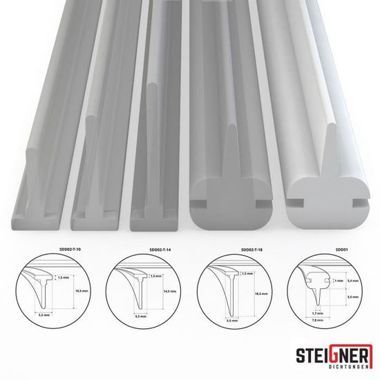 STEIGNER Joint de douche 110cm SDD02 joint en silicone pour la protection contre les fuites deau T-14 transparent