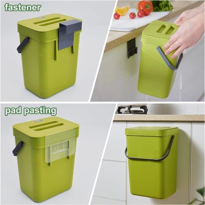 3 bacs à compost pour comptoir cuisine – Bac à compost avec couvercle –  Composteur antirouille à l'intérieur, filtres sans odeur, récipient à  compost pour cuisine : : Cuisine et Maison