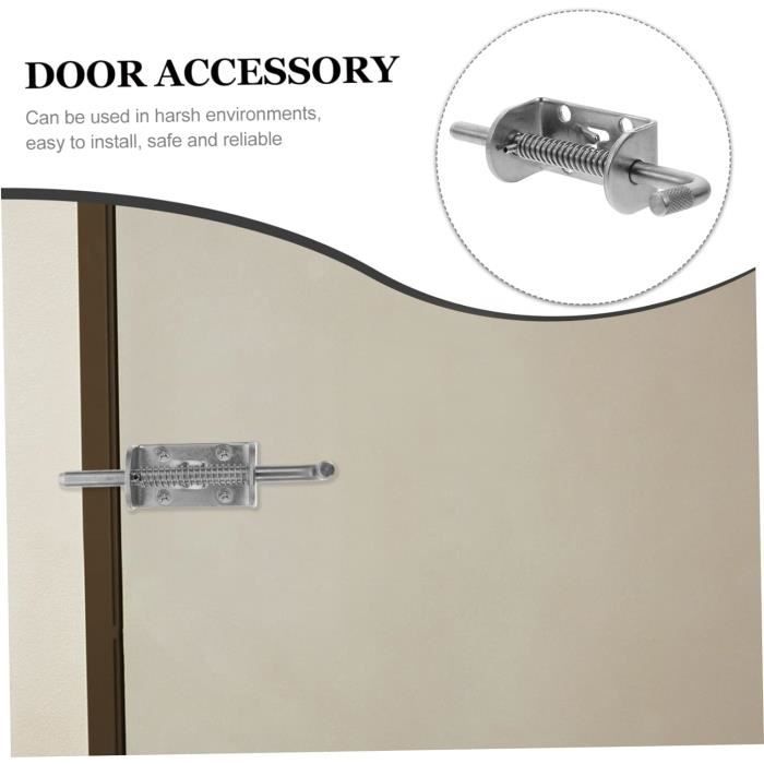 Porte Boulon Loquet Aluminium Alliage Sécurité Automatique Fenêtre Portail Ressort Rebond