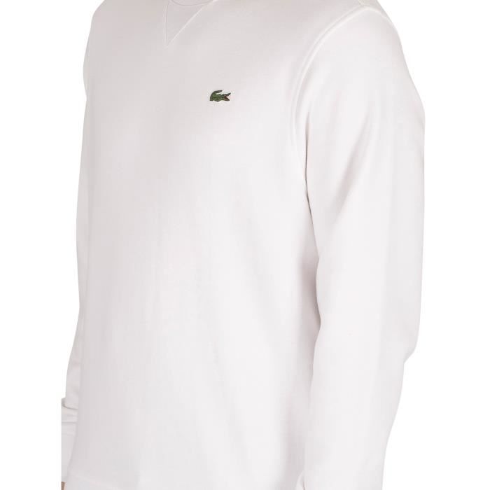 Sweatshirt zippé lacoste sport en hotsell molleton de coton mélangé uni