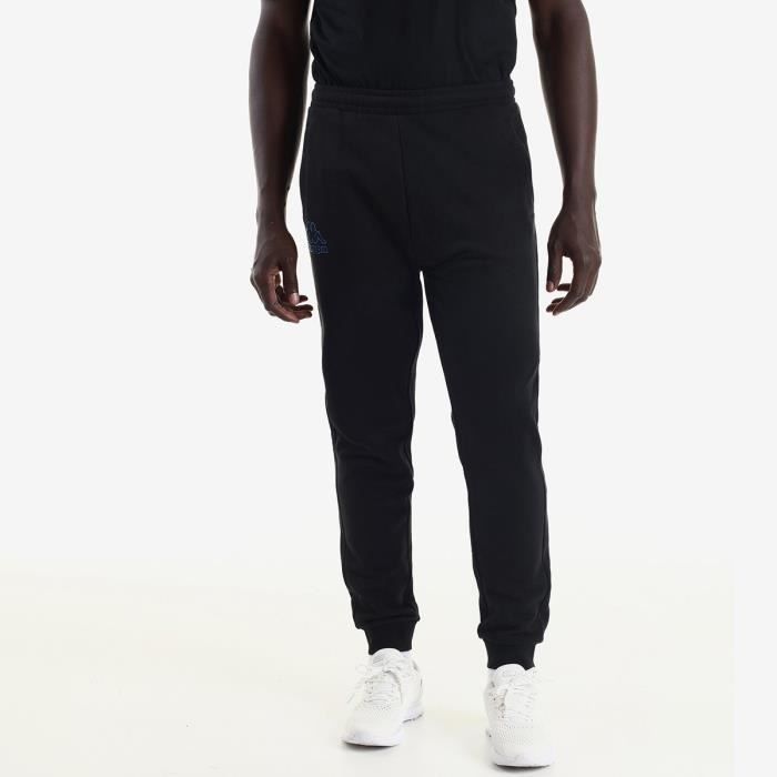 Pantalon Duz pour Homme Kappa Noir Streetwear Sportswear Taille et chevilles elastiquees Noir Cdiscount Pret a Porter