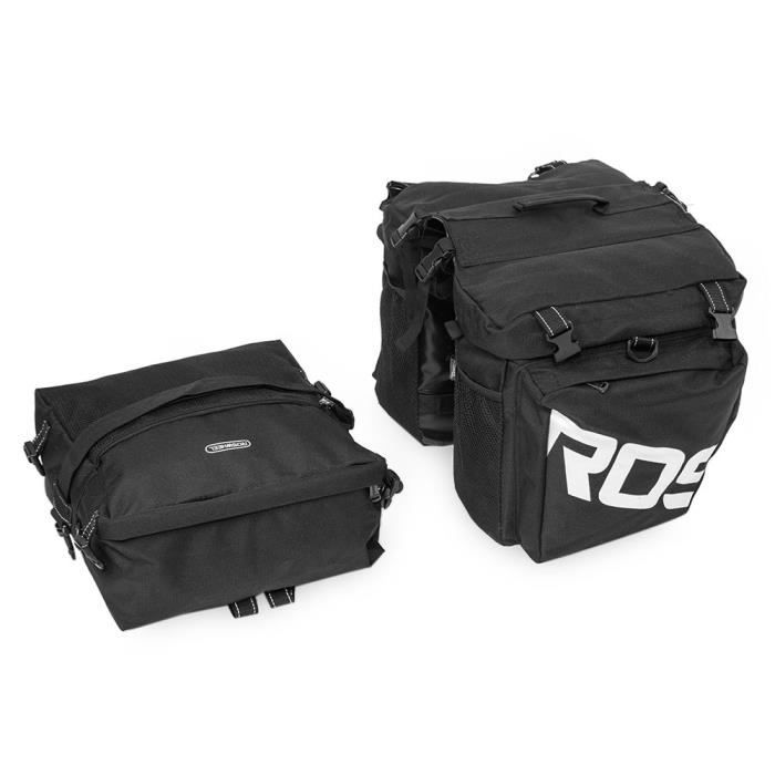 ROSWHEEL Borsa Da Sella Bici - Sottosella Posteriore 1,2L - Nero, Rifrangente, In Pelle Sintetica E Poliestere