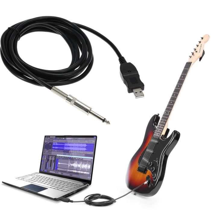 Câble USB pour guitare  Câble de guitare USB guitare basse vers