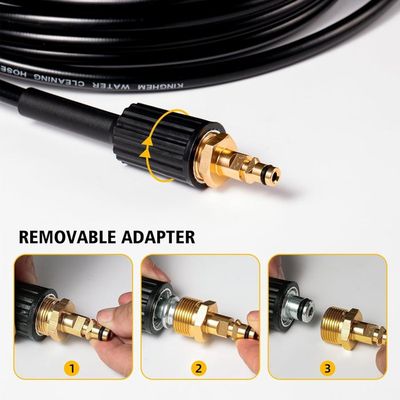 Tuyau De Rechange 20m Pour Nettoyeur Haute Pression Kärcher K3 K4 K5 K7 - Raccord M22 Fileté + Clic Jaune 40 MPa - Compatible Kärcher Moderne
