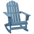 STAR® FAUTEUIL DE JARDIN - Chaise à bascule de jardin Adirondack Bois de sapin massif Bleu 70 x 91,5 x 92 cm|9154-0