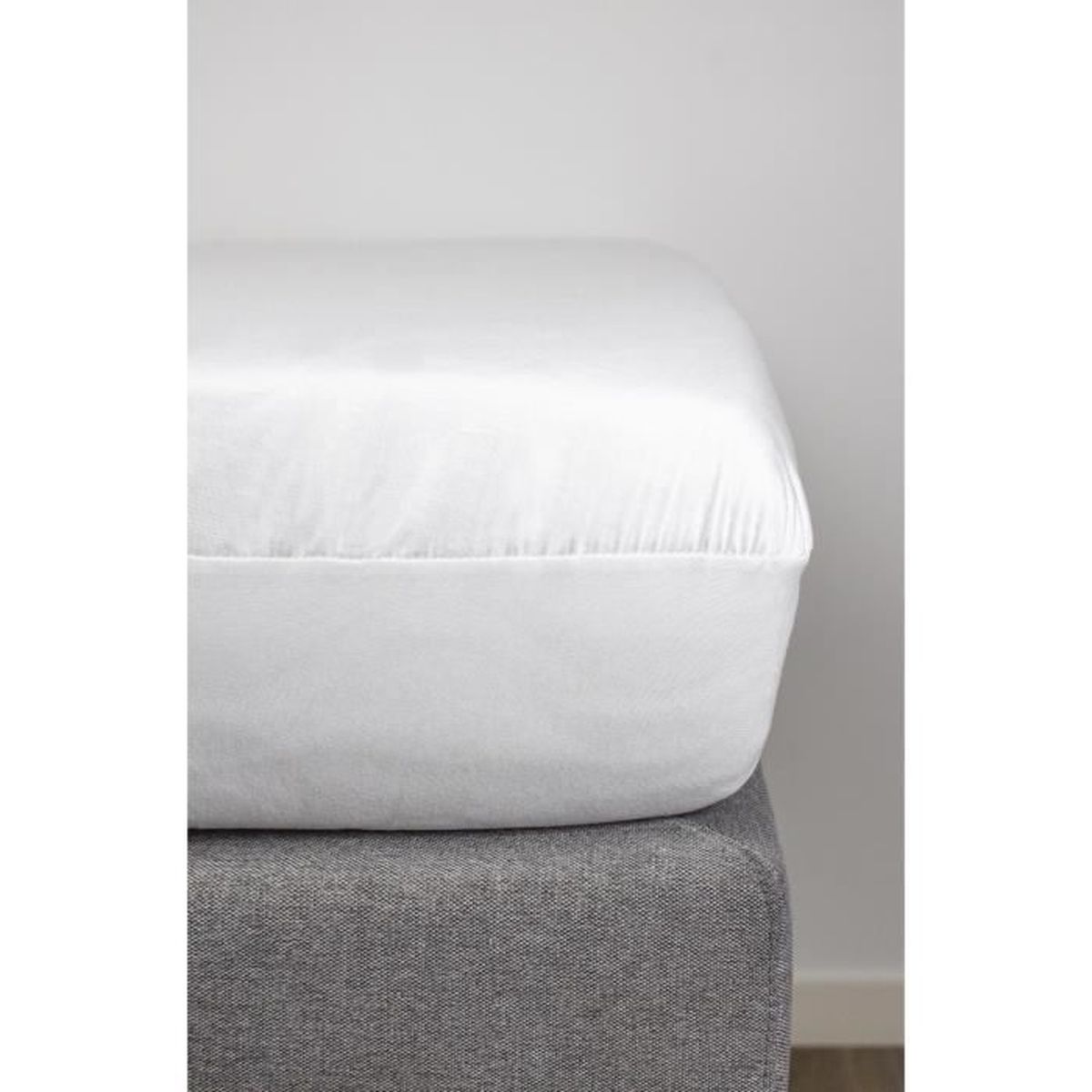 Alese Drap Housse 2 En 1 90x190cm Blanc Cdiscount Maison