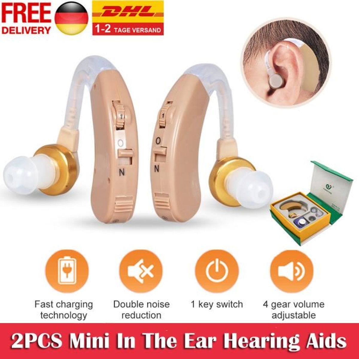 Amplificateur Auditif Appareil Audio Personnel Avec Reduction Du Bruit Kit De Nettoyage Pour Prothese Auditive Pour Adultes Et Sen Achat Vente Kit Amplificateur Amplificateur Auditif Appa Cdiscount