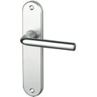 Ensemble de porte - SOFOC - Courchevel - Aluminium argent - Plaque sans trou - Entraxe 165mm