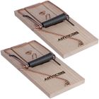 Lot de 2 Pièges à Rats en Bois 16,5x8,5 cm ARTECSIS - Grand piège à Rats sans Poison - Tapette à rats - Réutilisable