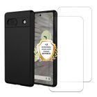 EVETANE Coque compatible Pixel 7a antichoc Noir + 2 vitres
