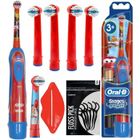 ORAL-B Brosse à dents électrique enfant - Oral B - Stages Power Cars - Avec 5 brossettes - Timer intégré