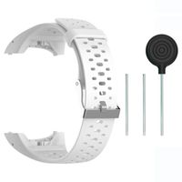 Blanc-Bracelet de montre en silicone pour Polar M400 M430