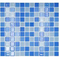 Mosaïque Carrelage Pâte de Verre Bleu Clair Bleu Moyen Salle de Bains Wc Cuisine Mur Mosaikplatte MOS62-0404
