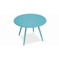 Table basse de jardin - 50 x 34 cm - Acier - Palavas - Bleu