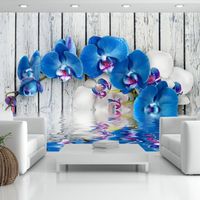 Papier peint Fleurs Cobaltic orchid 100x70 cm - Papier peint panoramique - Intissé