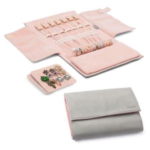 Bracelets Bleu Clair bagsmart Sac /à Bijoux de Voyage Trousse a Bijoux Organisateur Rangement Housse Rembourr/ée pour Colliers bagues