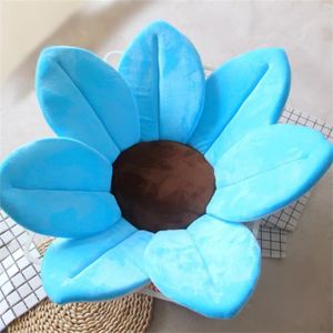 SUPPORT BAIGNOIRE Amyove bébé Blooming pétales de fleur de bain baignoire pour bébé pliable Tapis de sécurité enfant light blue Diameter 80cm
