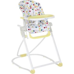 CHAISE HAUTE  BADABULLE Chaise Haute Compacte Confetti Jaune