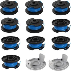Lot De 8 Bobines De Rechange Pour Débroussailleuse RAC118 | Compatible Ryobi, 1,2 Mm X 8,4 M, Avec Couvercle