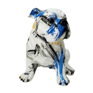 Yardwe Fer Chien Ornement de Jardin Jardin Chien Statue Fer Art Ornement pour Jardin Extérieur Patio Décoration 