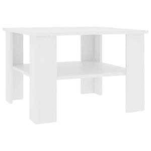 TABLE BASSE Table basse Blanc - VIDAXL - 60 x 60 x 42 cm - Agg