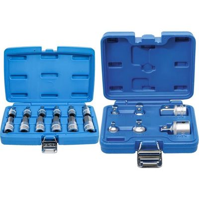 WORKPRO Lot de 4 organiseurs de douilles magnétiques métriques et SAE, entraînement 6,35 mm et 9,5 mm