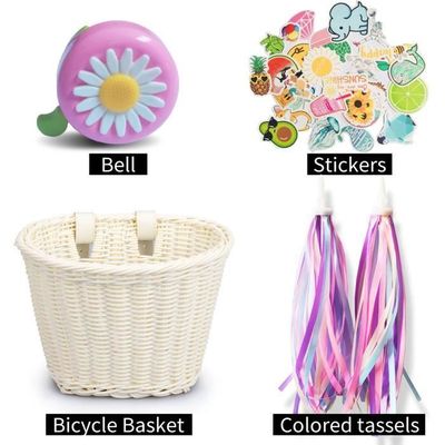 Panier Velo Enfant Décoration Vélo Enfant Panier Velo Enfant Fille with Cloche de vélo et Enfant Vélo Rubans Tassel pour Accessoires Bicyclette Filles Garçons Panier Velo Enfant Décoration Vélo Enfant Panier Velo Enfant Fille with Cloche de vélo et Enfant Vélo Rubans Tassel pour Accessoires Bicyclette Filles Garçons