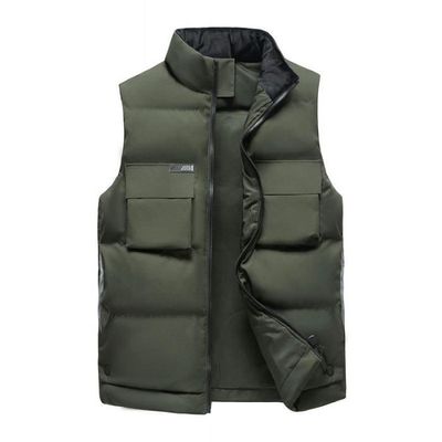 Doudoune sans manche homme INSFITY Vert militaire Chaud et confortable Cdiscount Pret a Porter