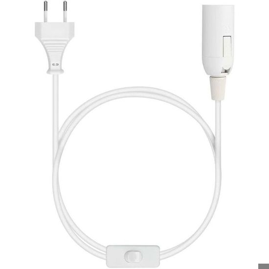 Lampe De Travail à Main 10m - Douille E27, Interrupteur, Abat-jour Métallique - Pour Atelier, Chantier, Camping, Jardin - Portable Et Résistante