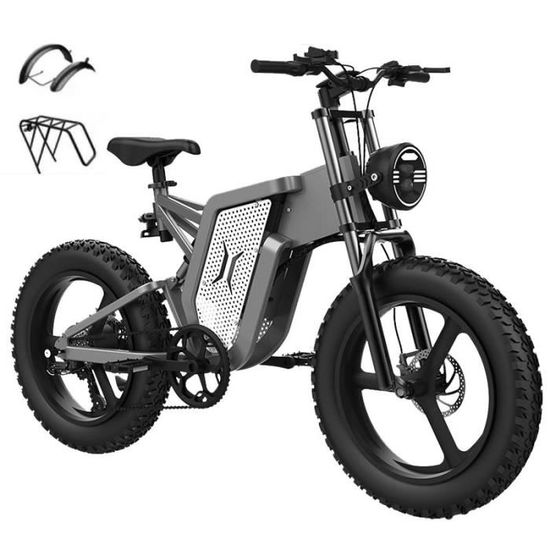 Vélo électrique XINGJI X20 - 20" Fat Bike - Moteur 2000W - Batterie 48V 30AH - Noir
