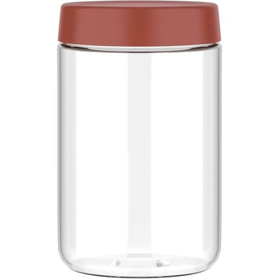 Lot De 4 Bocaux En Verre HEFTMAN 600mL Avec Couvercles - Pour Overnight Oats, Conservation - Colorés