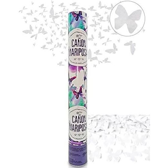 Lot De 6 Canons à Pétales - Lance Confettis Pétales Roses Et Blancs 40 Cm - Pour Mariage, Anniversaire, Fête Élégante - 6