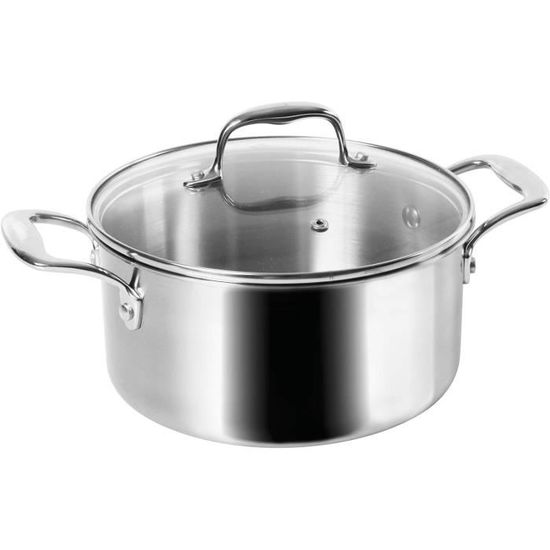 Faitout ESSENTIELB AL DENTE, Diamètre 24cm, Gris, Compatible Tous Feux Dont Induction, Neuf
