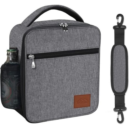 Sac Isotherme 15 Litres Pliable - Imperméable, Avec Bandoulière, Poches, Motif Rayé - Pour Pique-nique, Plage, Travail