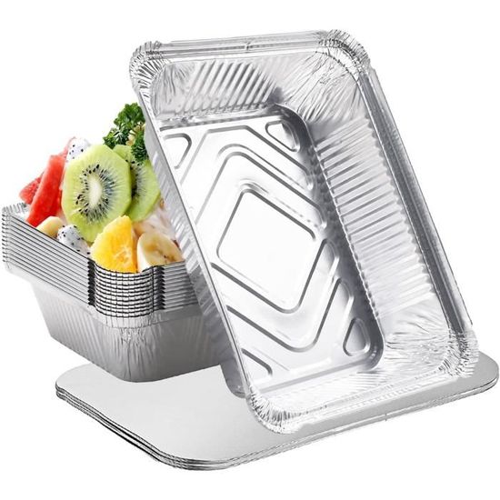 Plateaux Aluminium Jetables 30 Pièces - Pour Four, Barbecue Et Cuisson Vapeur | Résistants à 220°C