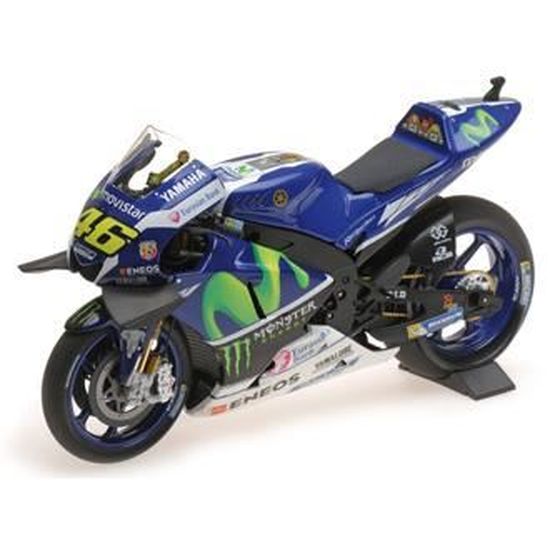 Horloge Miniature Moto GP – Valentino Rossi Yamaha 2015, Cadre 20x30 Cm, Fabrication France