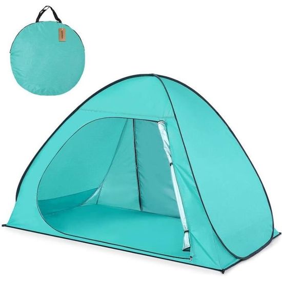 Tente Gonflable Pour 4-6 Personnes - Imperméable, Avec Pompe, Lucarne, Fenêtres Moustiquaires - 300x210x197 Cm - 4