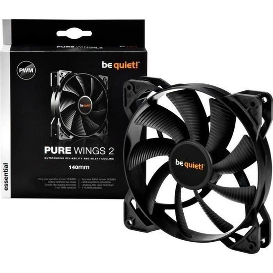 Be Quiet Ventilateur de boîtier PURE WINGS 2 - PWM 140mm