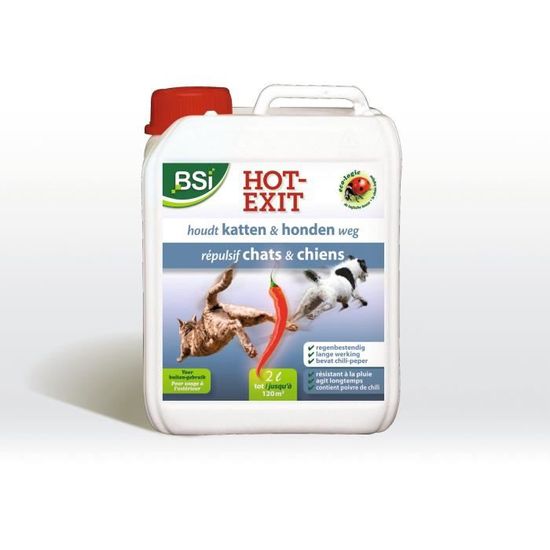 Bsi 3417 Hot Exit 2 Lit Spray Repulsif Pour Chasser Chats Chiens Anti Nuisible Cdiscount Au Quotidien Bsi 3417 Hot Exit 2 Lit Spray Repulsif Pour Chasser Chats Chiens Anti Nuisible Cdiscount Au Quotidien