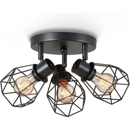 Plafonnier rétro, 3 douilles pour ampoules à incandescence, lustre de cuisine suspendu