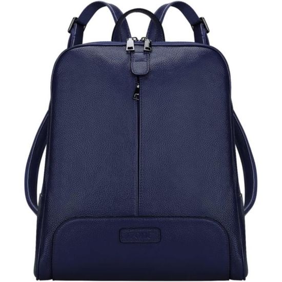 14 Inch Laptop Women Genuine Leather Backpack Fashion Rucksack Purse ...