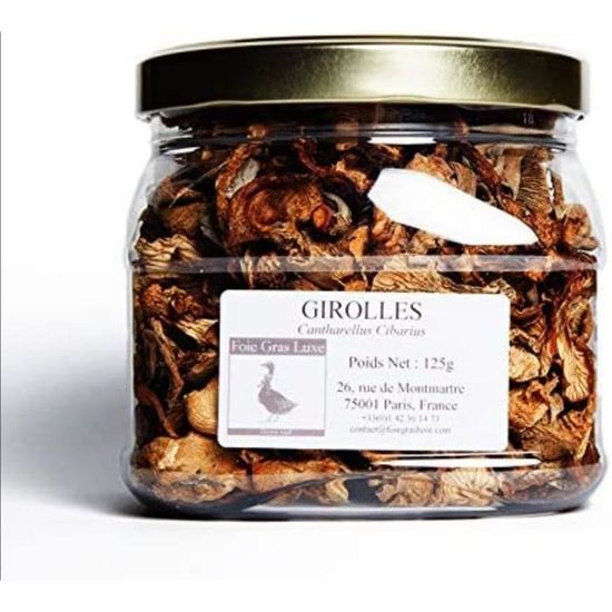 Girolles Séchées Chanterelles Sélection 1er Choix Europe 125 g en