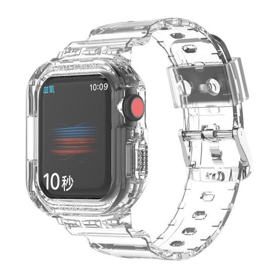 Bracelet Apple Watch Séries 1 à 8, Ultra et SE, en Nylon Tressé avec Boucle  - Noir et Rouge - Français
