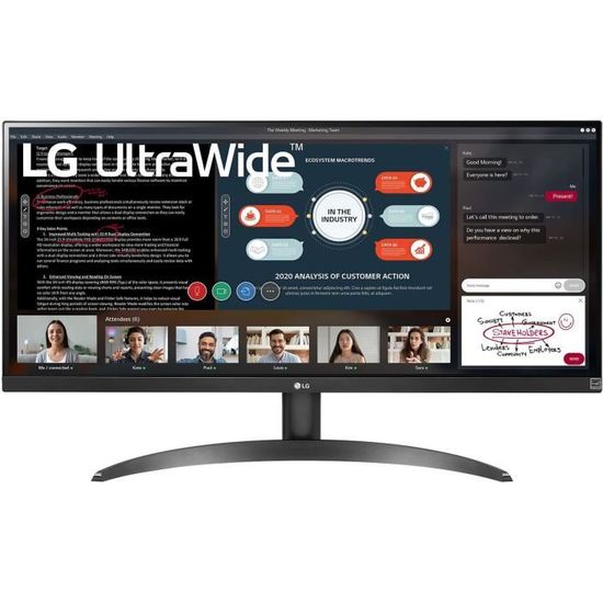 Ecran PC UltraWide - LG - 29WP500-B - 29’’ - FHD - IPS 5ms GtG - 75Hz - HDR10 - HDMI (2)