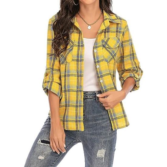 Chemisier Carreaux Femme 100 Coton Chemise Bucheron